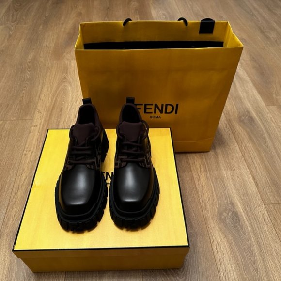 Fendi Force Lace Ups Loafers - Picture 1 of 3